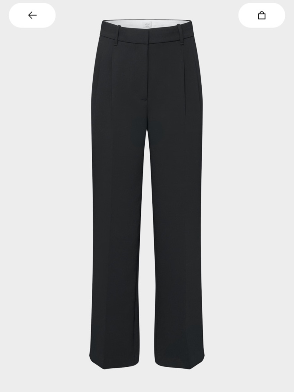 Aritzia Wide-Leg Crepette™ Pants in Black